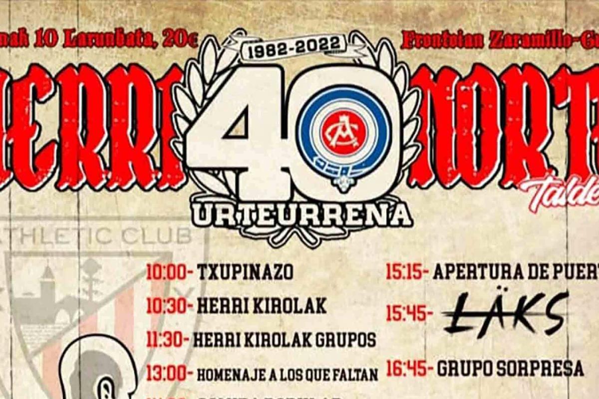 Cartel del 40 aniversario de Herri Norte Taldea
