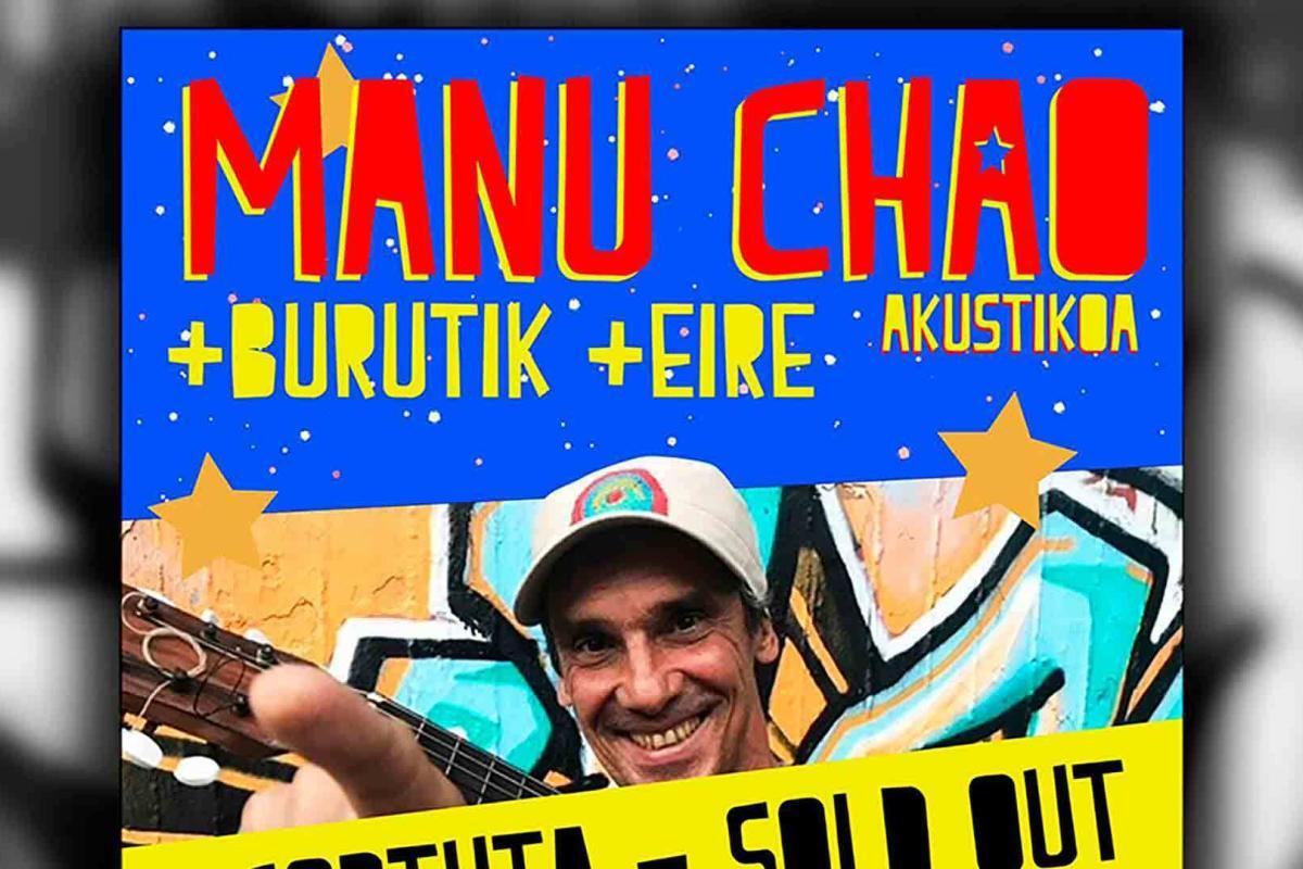 Agotadas las entradas para el concierto acústico de Manu Chao en Arrasate