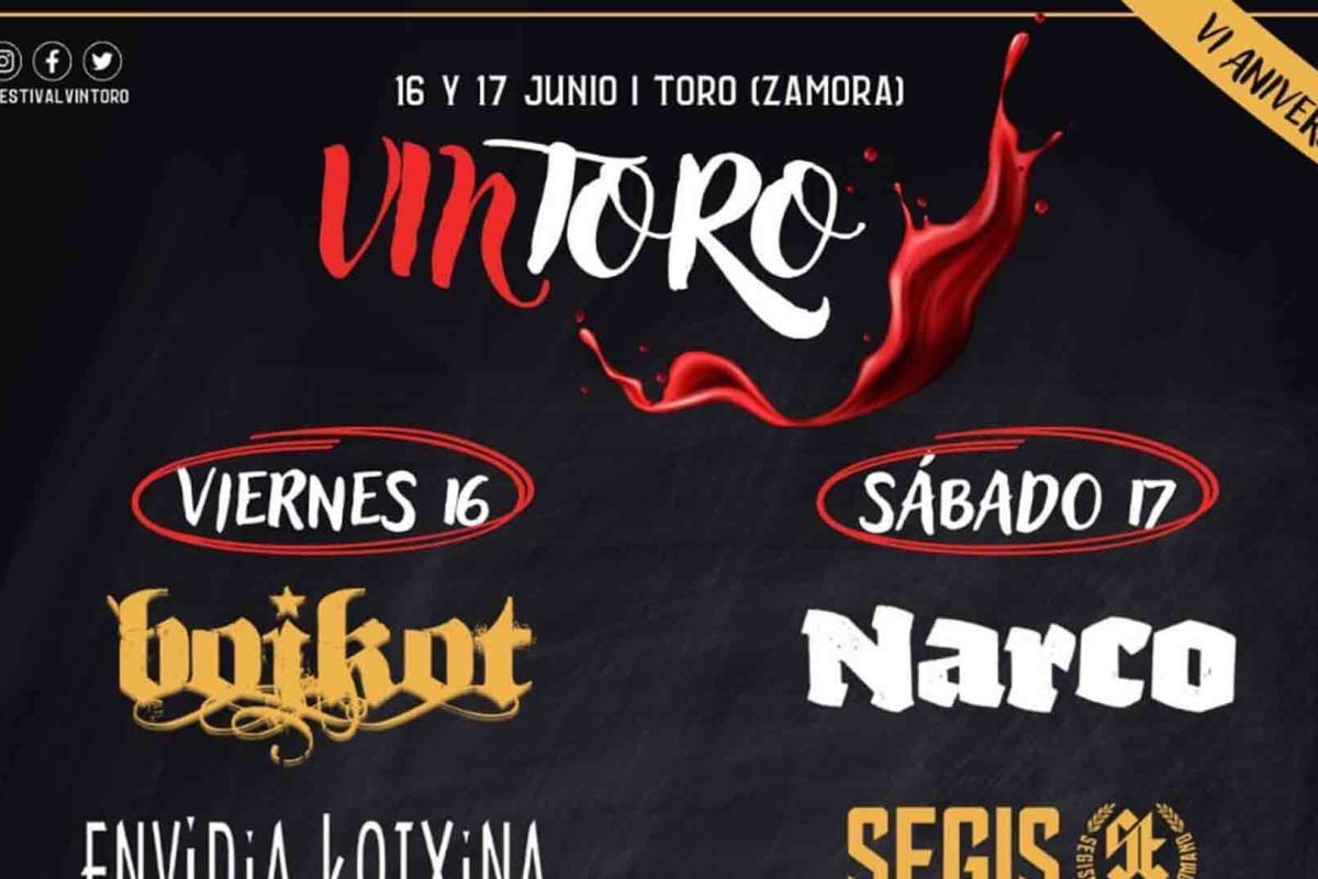 Horarios del festival Vintoro 2023