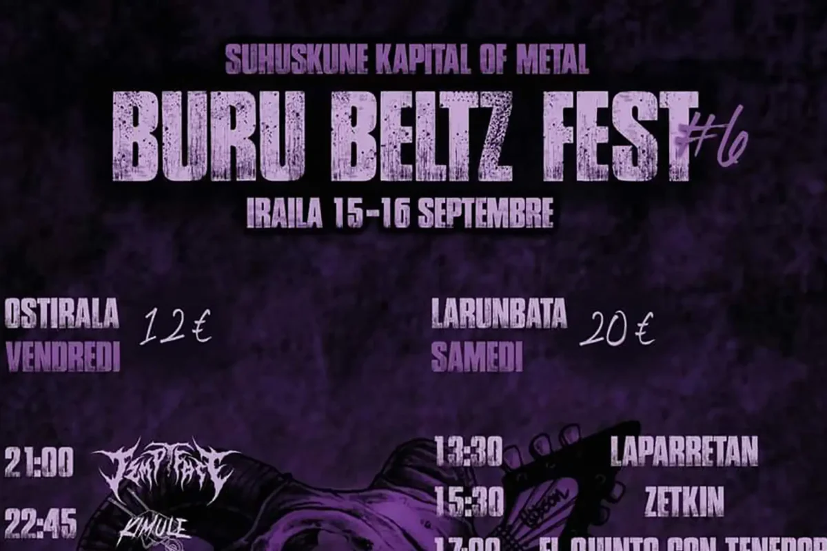 Horarios de la sexta edición del Buru Beltz Fest