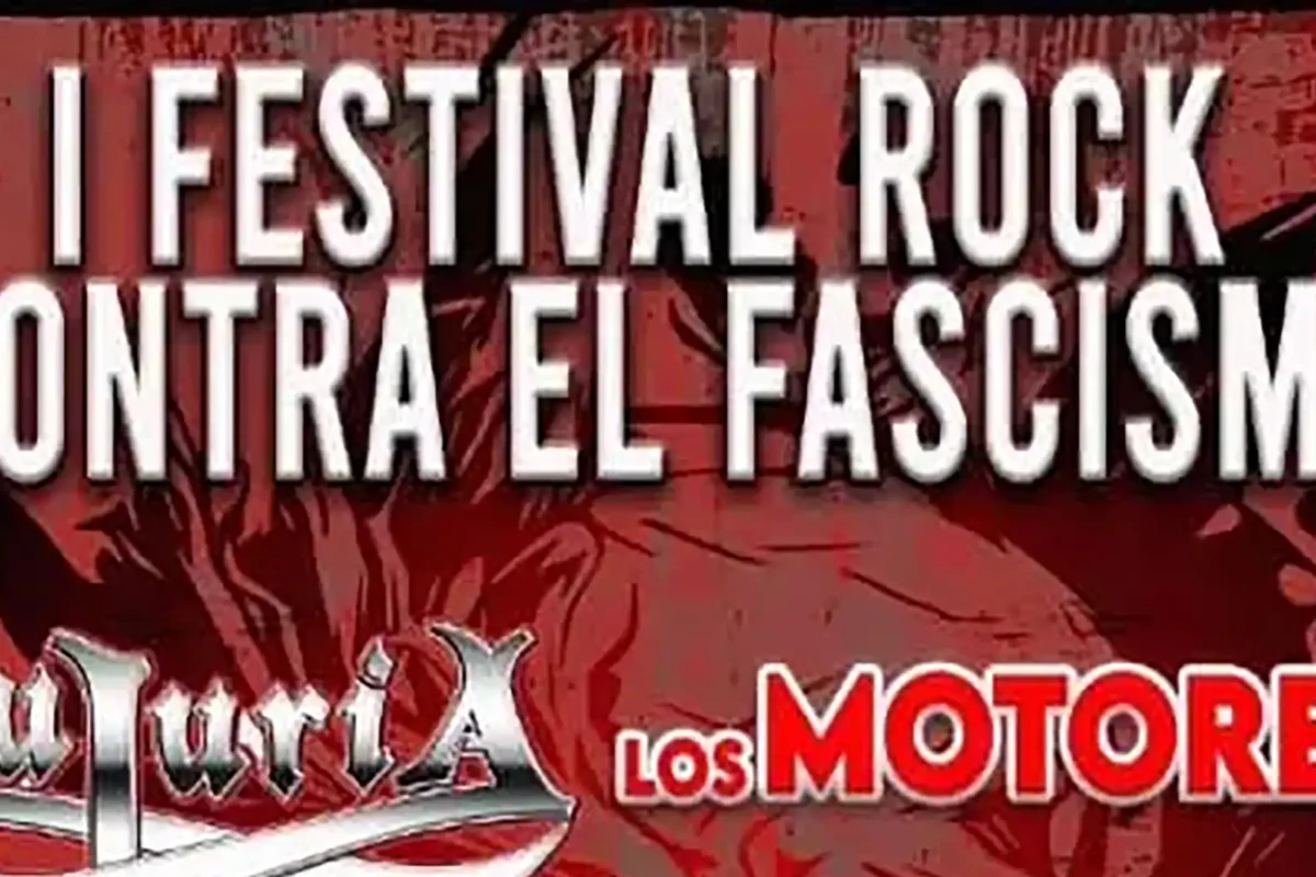 Cartel del primer festival Rock Contra El Fascismo