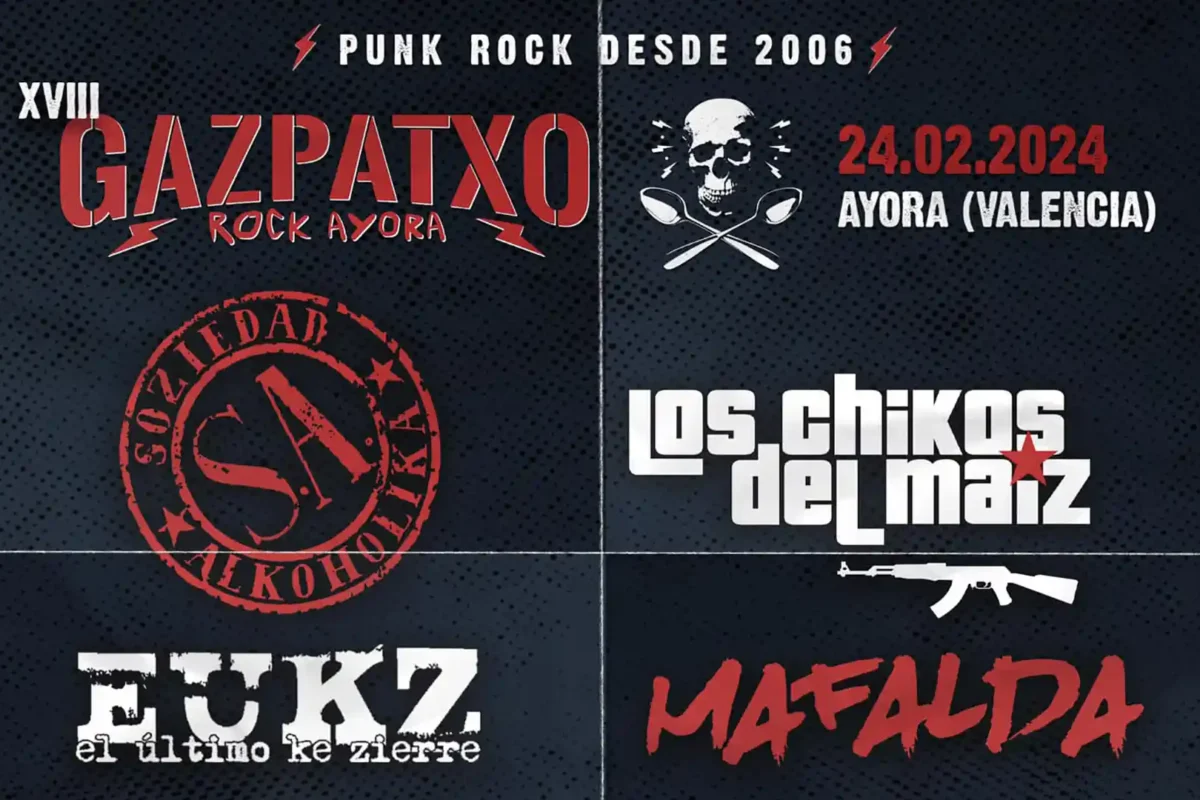 Cartel completo de la decimoctava edición del Gazpatxo Rock