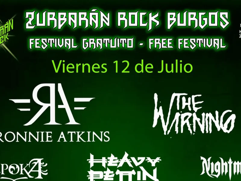 Cartel por días de la séptima edición del Zurbarán Rock Burgos