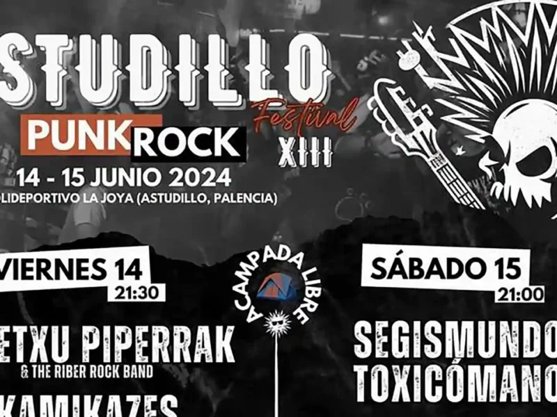 Horarios de la decimotercera edición del Astudillo Punk Rock Festival