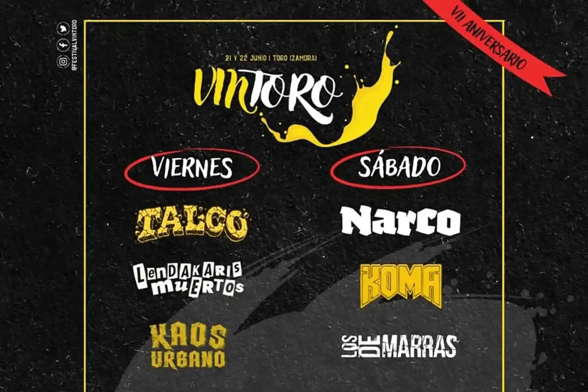 Horarios de la séptima edición del Festival Vintoro