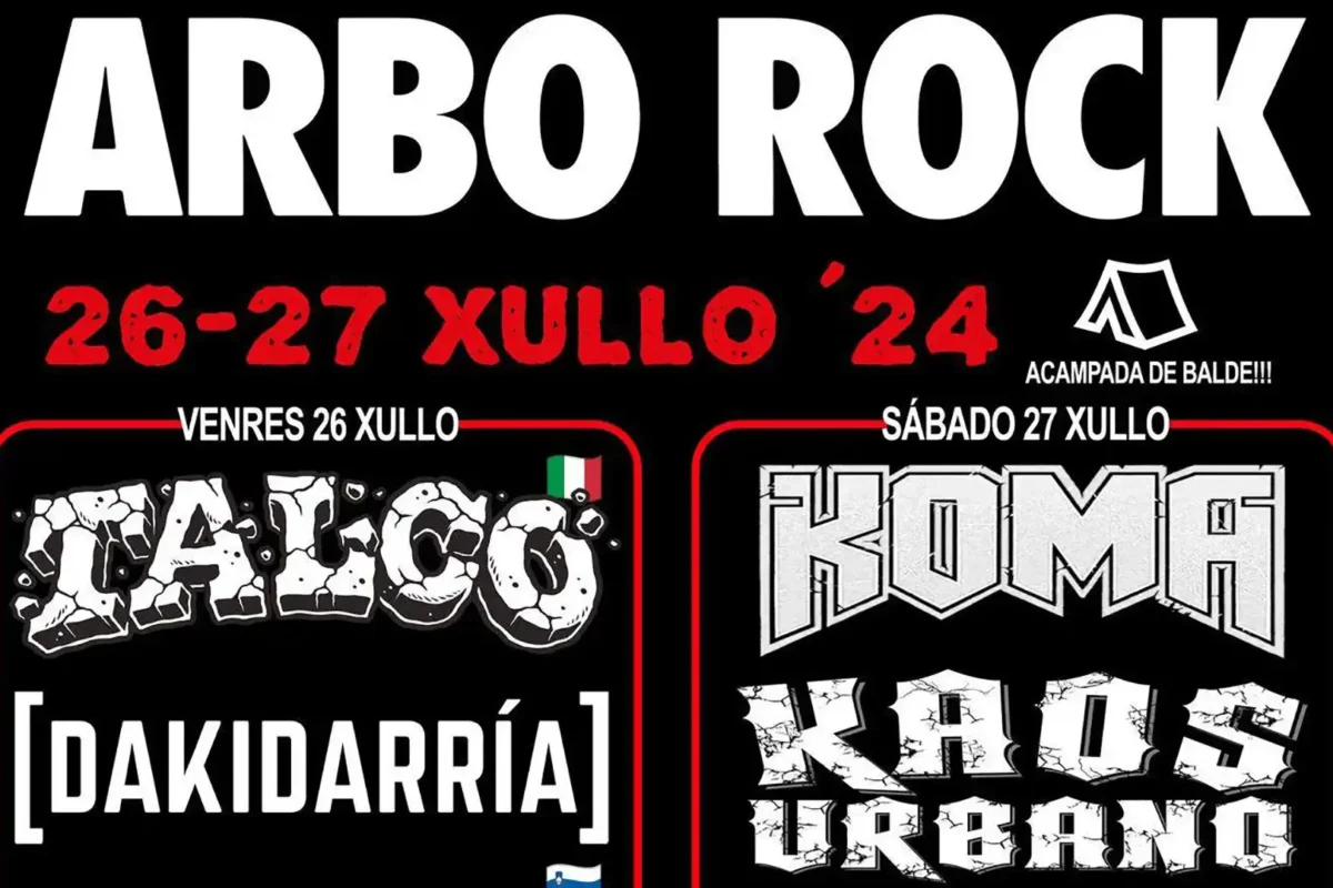 Horarios de la próxima edición del Festival Arbo Rock