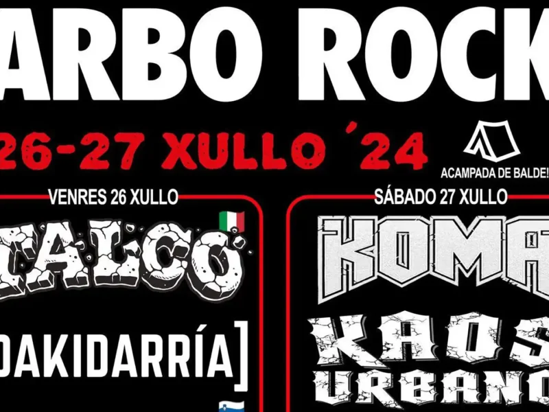 Horarios de la próxima edición del Festival Arbo Rock