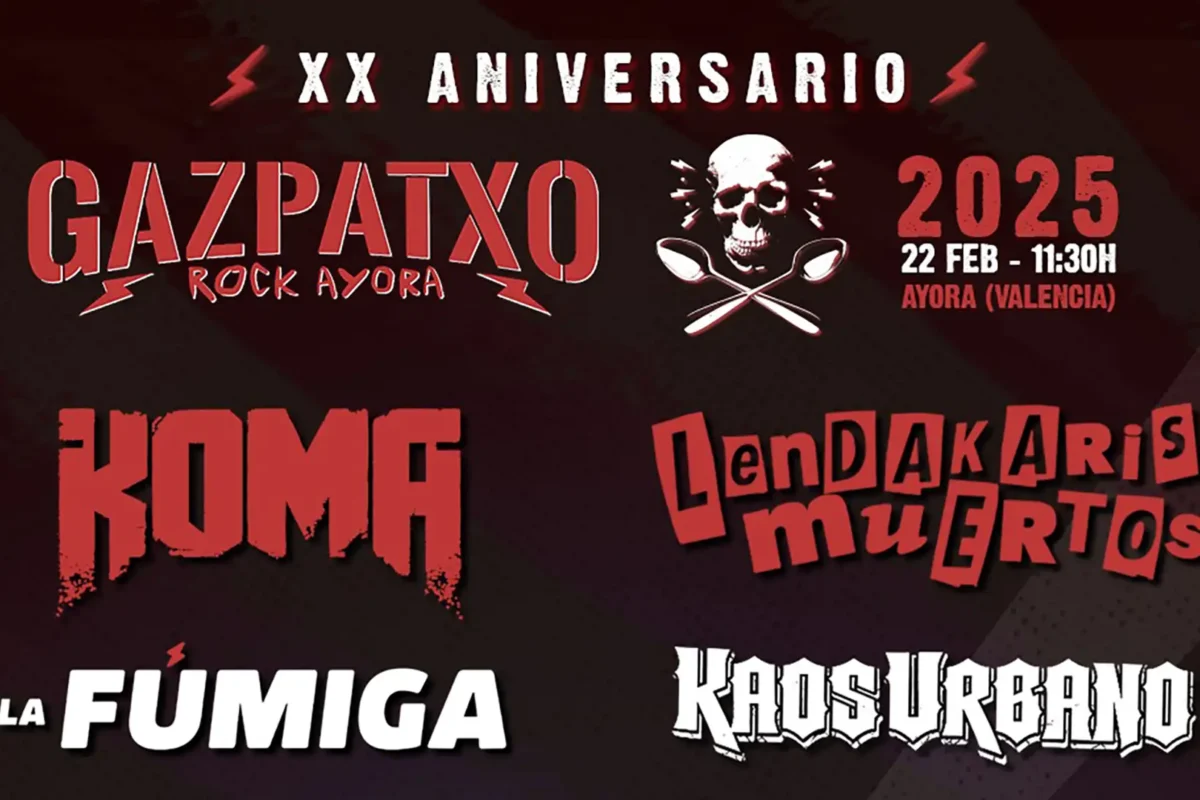 Cartel de la vigésima edición del Gazpatxo Rock Festival