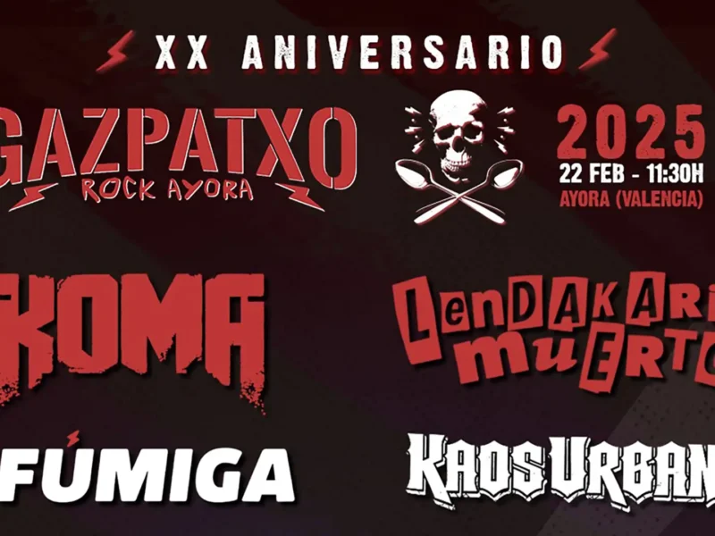 Cartel de la vigésima edición del Gazpatxo Rock Festival