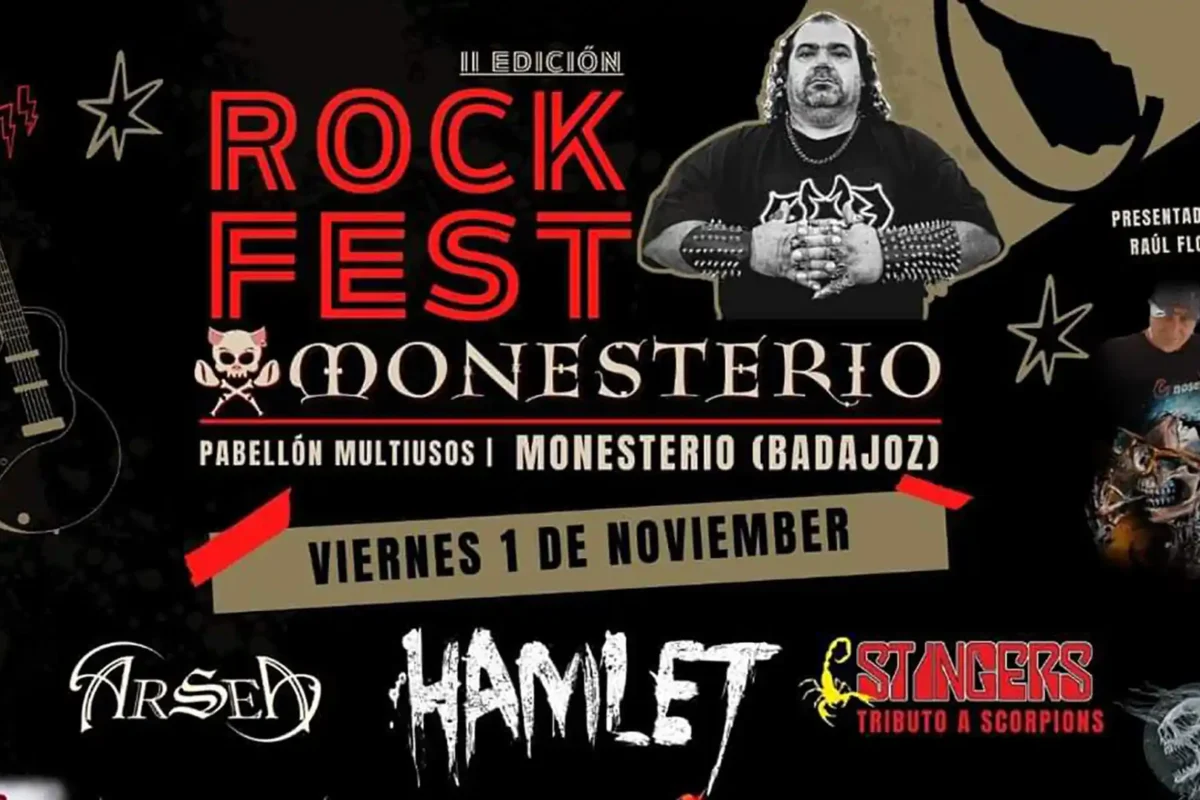 Cartel por días de la segunda edición del Monesterio Rock Fest
