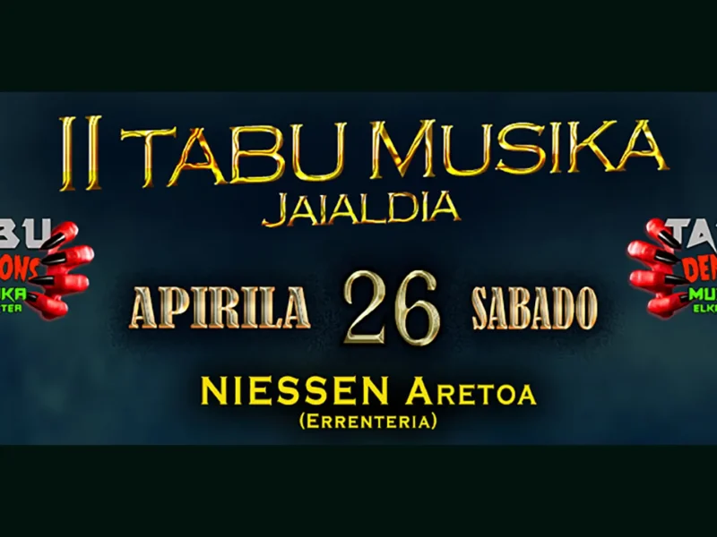 Fecha de la segunda edición del Tabu Musika Jaialdia