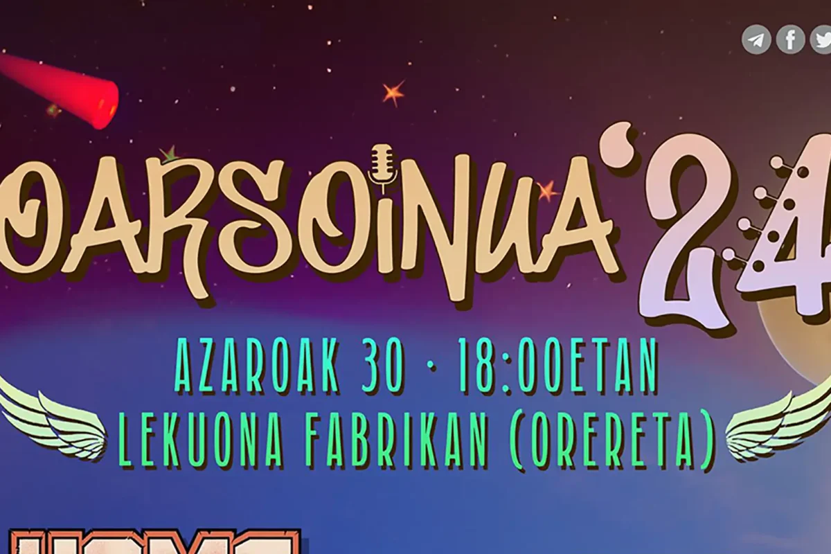 Mañana llega la duodécima edición del festival Oarsoinua con entradas agotadas