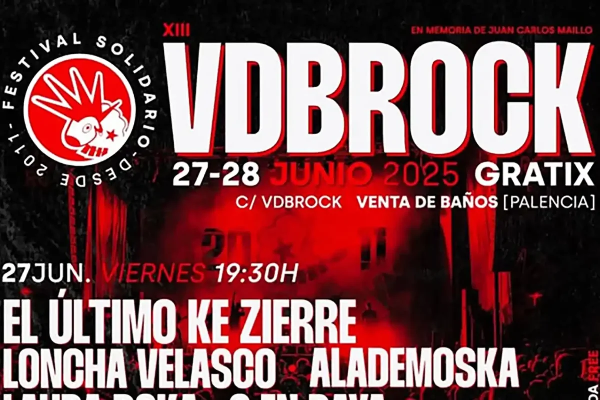 Cartel de la decimotercera edición del festival solidario de VdB Rock