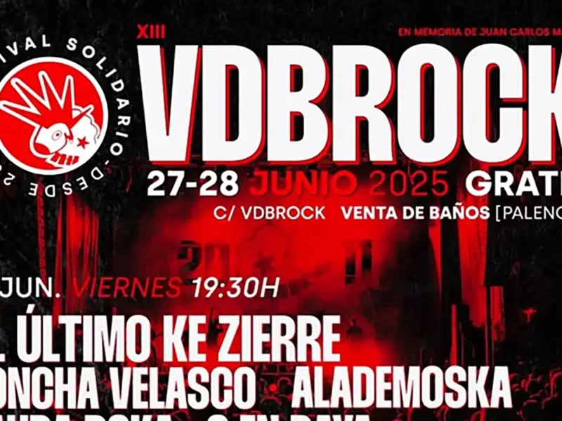 Cartel de la decimotercera edición del festival solidario de VdB Rock