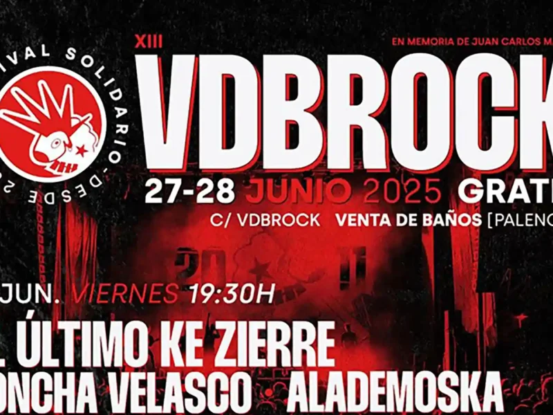 Cartel por días de la decimotercera edición del VdB Rock Festival Solidario