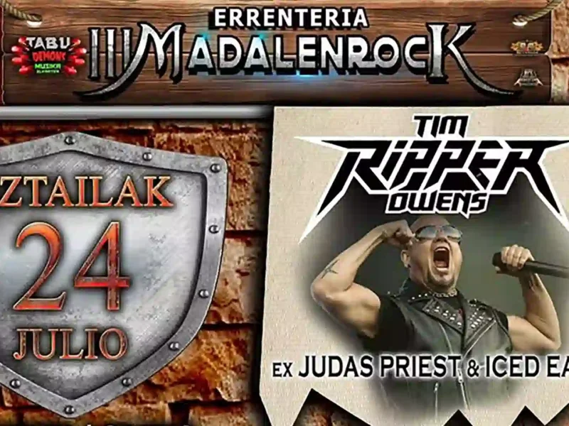 Tim ‘Ripper’ Owens, primera confirmación de la tercera edición del Madalenrock