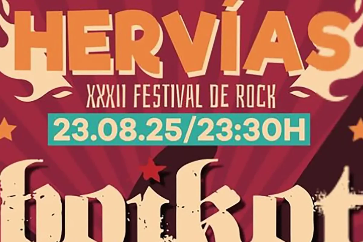 Cartel de la trigésimo segunda edición del Hervias Rock