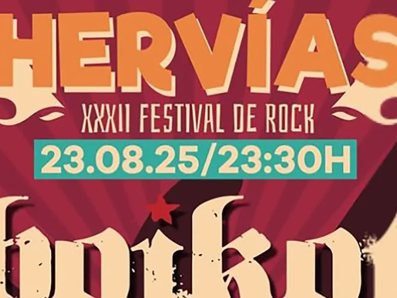 Cartel de la trigésimo segunda edición del Hervias Rock
