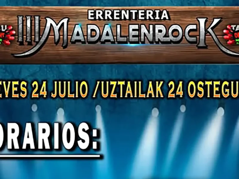 Horarios de la tercera edición del Madalenrock