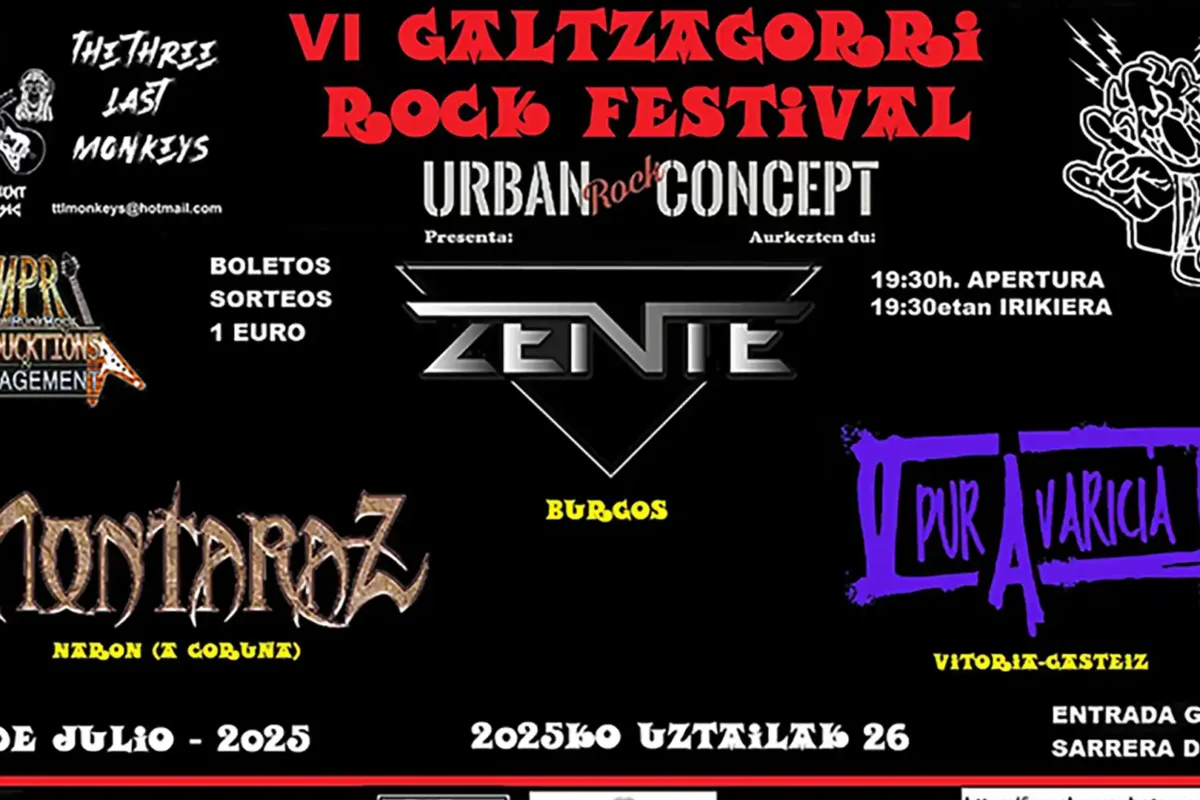 Zente sustituye a Sinner Rage en el cartel del Galtzagorri Rock Festival 2025