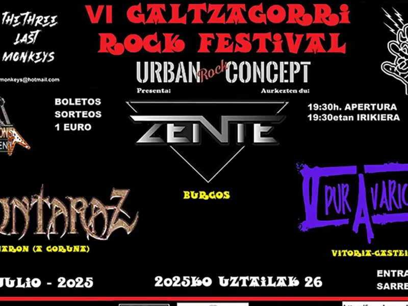 Zente sustituye a Sinner Rage en el cartel del Galtzagorri Rock Festival 2025