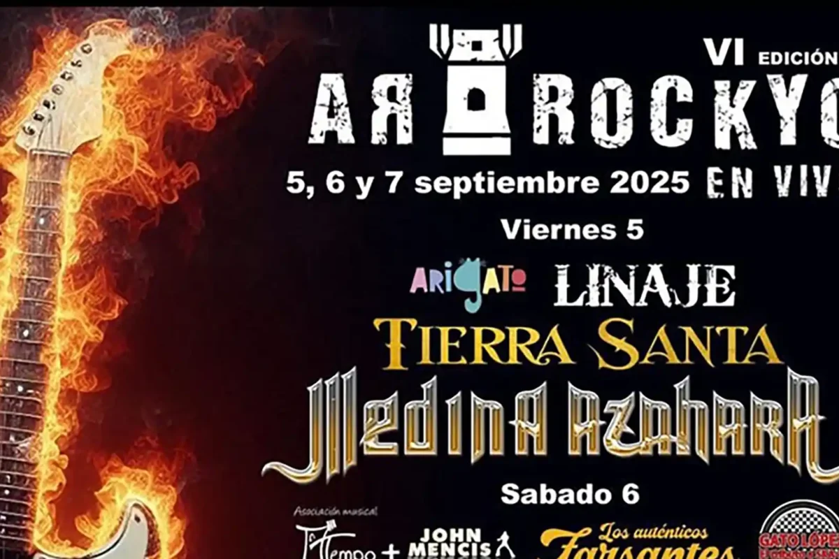 Cartel por días de la sexta edición del Arrockyo en vivo