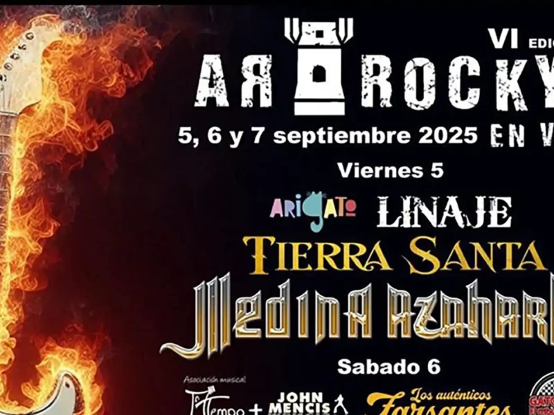 Cartel por días de la sexta edición del Arrockyo en vivo