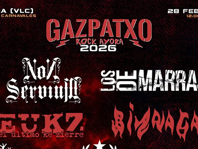 Desvelado el cartel del Gazpatxo Rock Festival 2026