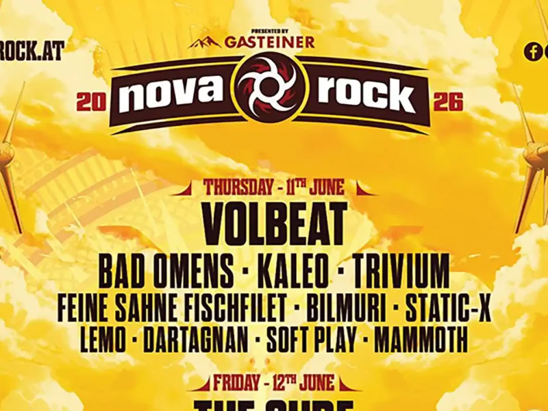 Cabezas de cartel para el Nova Rock Festival 2026
