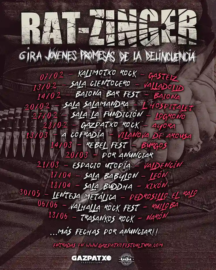 Cartel de la próxima gira de Rat-Zinger