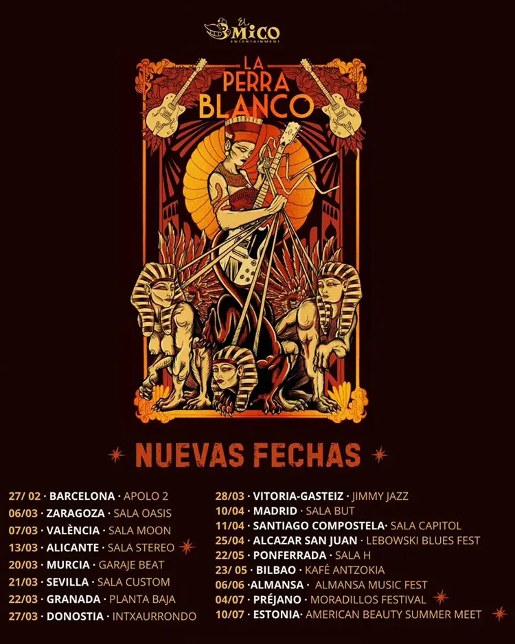 Cartel de la gira de la Perra Blanco