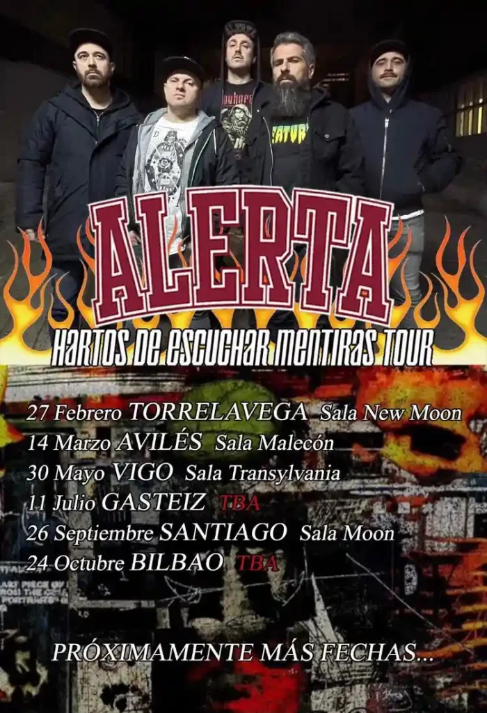 Alerta Cartel de las próximas actuaciones de Alerta