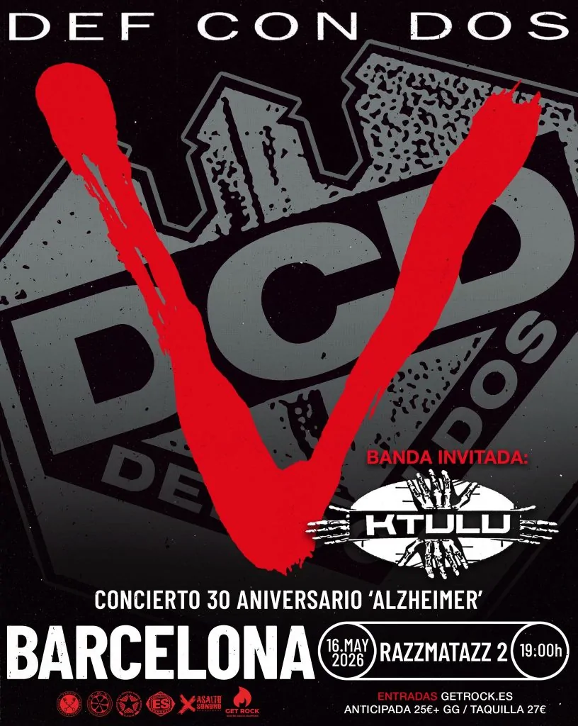 Cartel de la actuación de Def Con DOs en la sala Razzmatazz 2 (Barcelona).