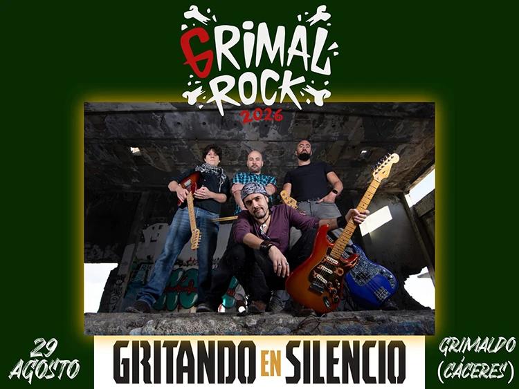Gritando en Silencio GrimalRock 2026 Cartel de Gritando en Silencio en el GrimalRock 2026