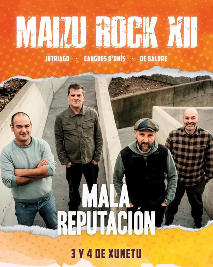 Mala Reputación Maizu Rock 2026 Cartel de Mala Reputación en la duodécima edición del Maizu Rock