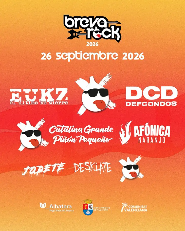 Breva Rock 2026 Cartel provisional del Breva Rock 2026
