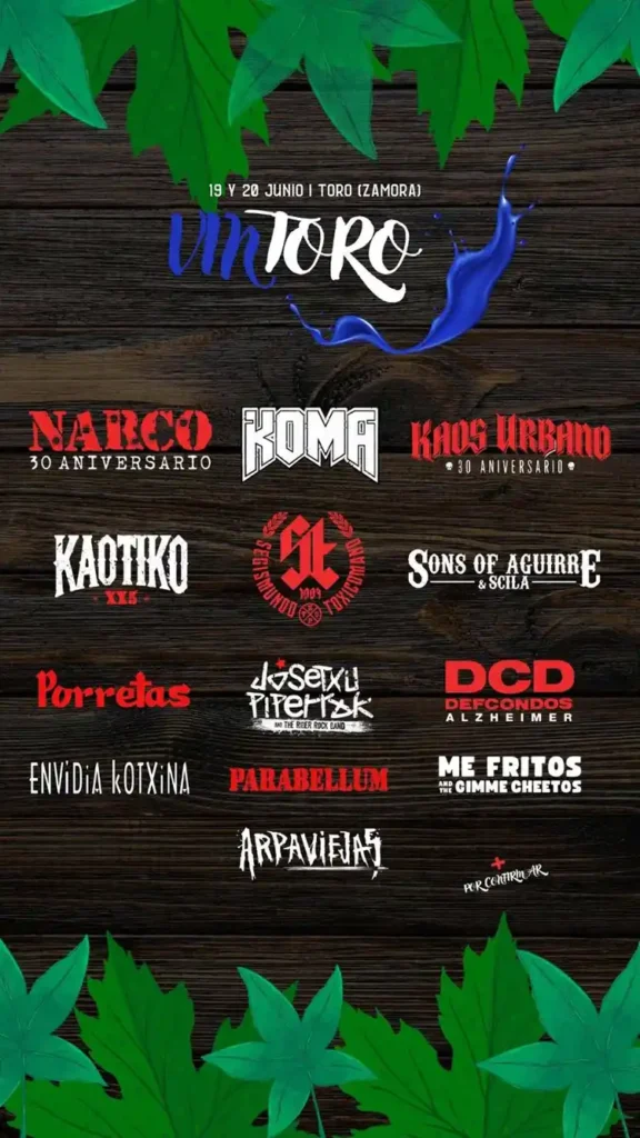 Confirmaciones del festival Vintoro Cartel provisional del festival Vintoro 2026