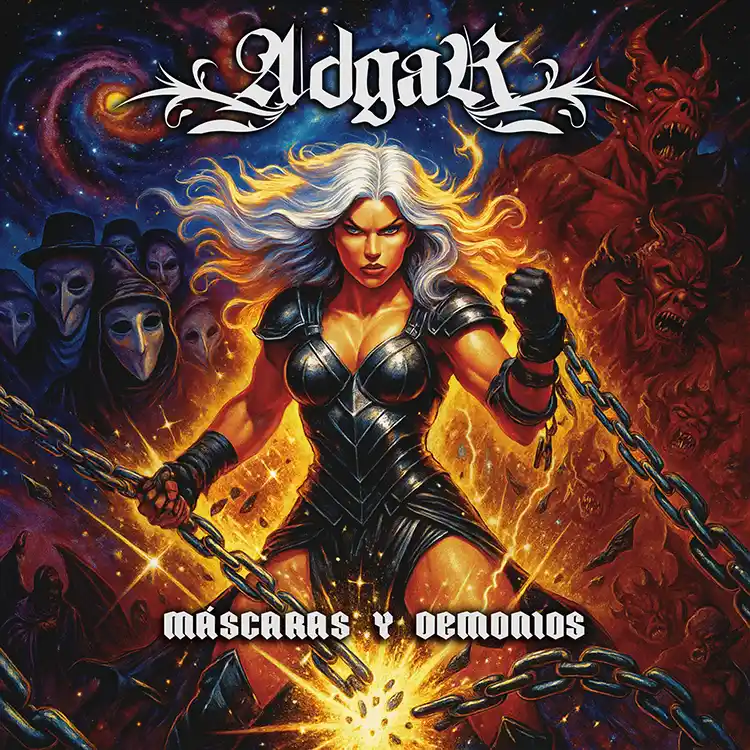 Adgar "Mascaras y Demonios" Portada del próximo disco de Adgar "Máscaras y Demonios"