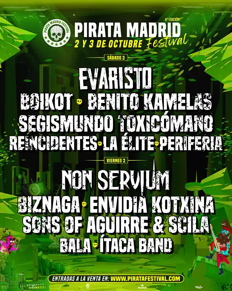 Pirata Madrid Festival 2026 Cartel de la cuarta edición del Pirata Madrid Festival