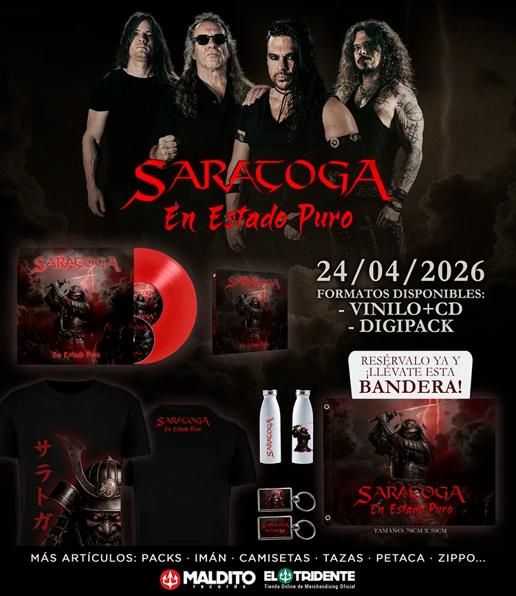 Saratoga Preventa Cartel con la preventa con el nuevo disco de Saratoga