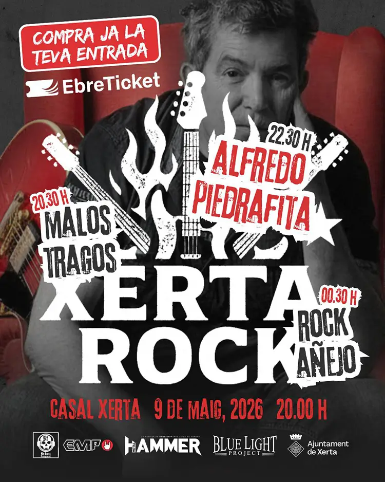 Xerta Rock 2026 Cartel con los horarios del Xerta Rock 2026