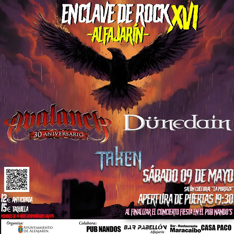 Enclave de Rock 2026 Cartel de la decimosexta edición del festival Enclave de Rock