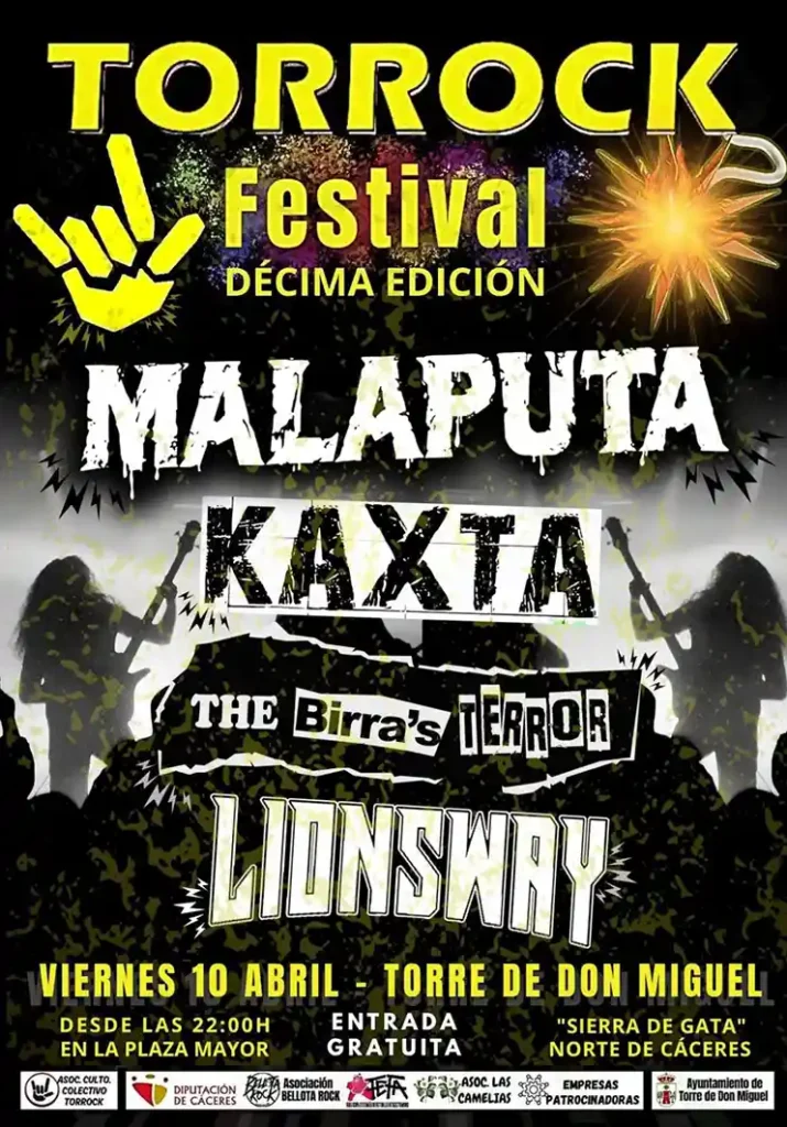 Torrock Festival 2026 Cartel de la décima edición del Torrock Festival