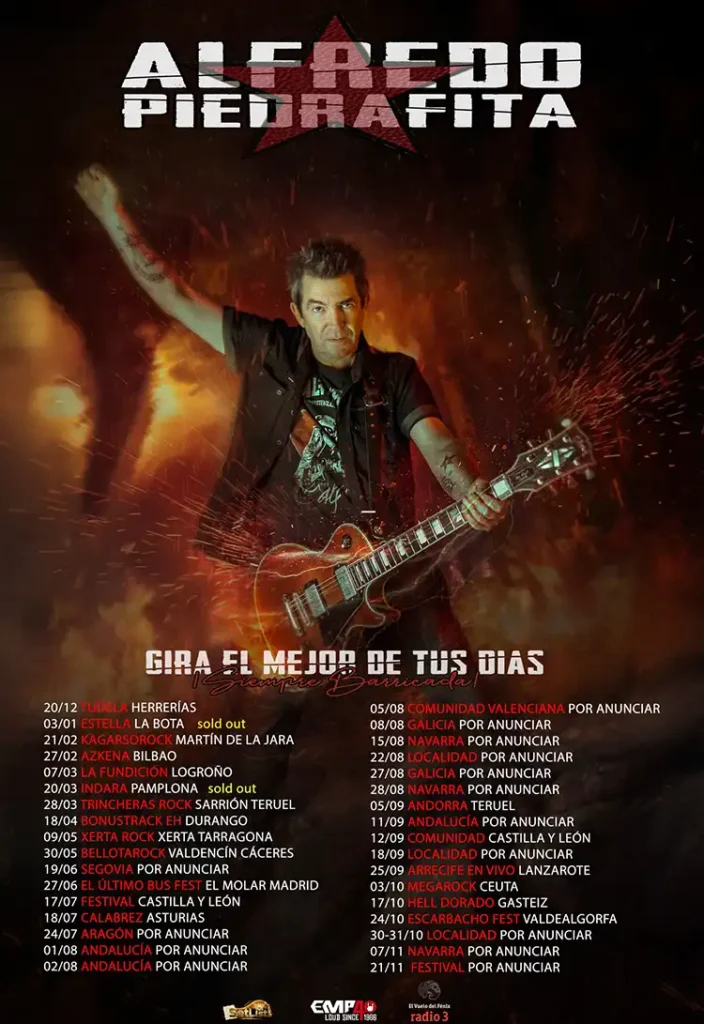 Alfredo Piedrafita Fechas Cartel con las próximas actuaciones de Alfredo Piedrafita