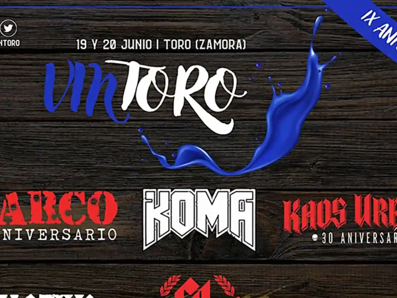 Cartel completo del festival Vintoro 2026