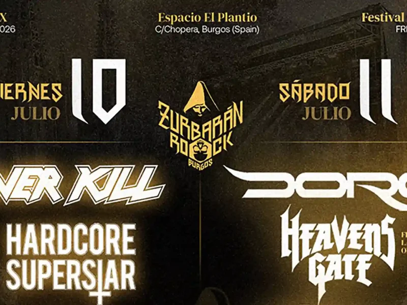 Cartel por días del Zurbarán Rock Burgos 2026