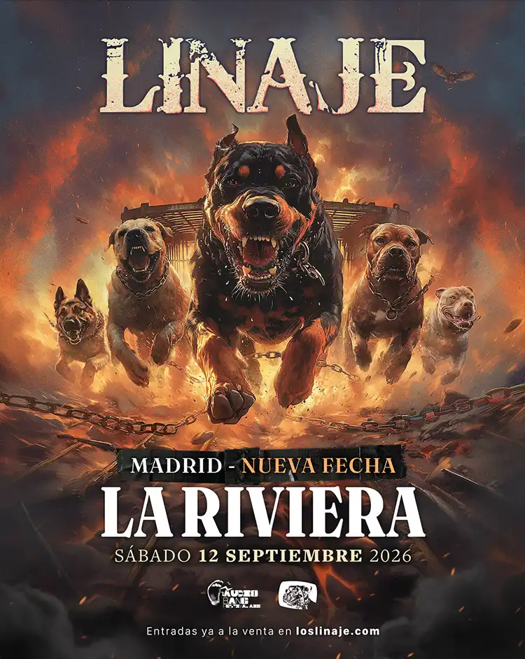 Cartel de la nueva actuación de Linaje en la sala La Riviera (Madrid).