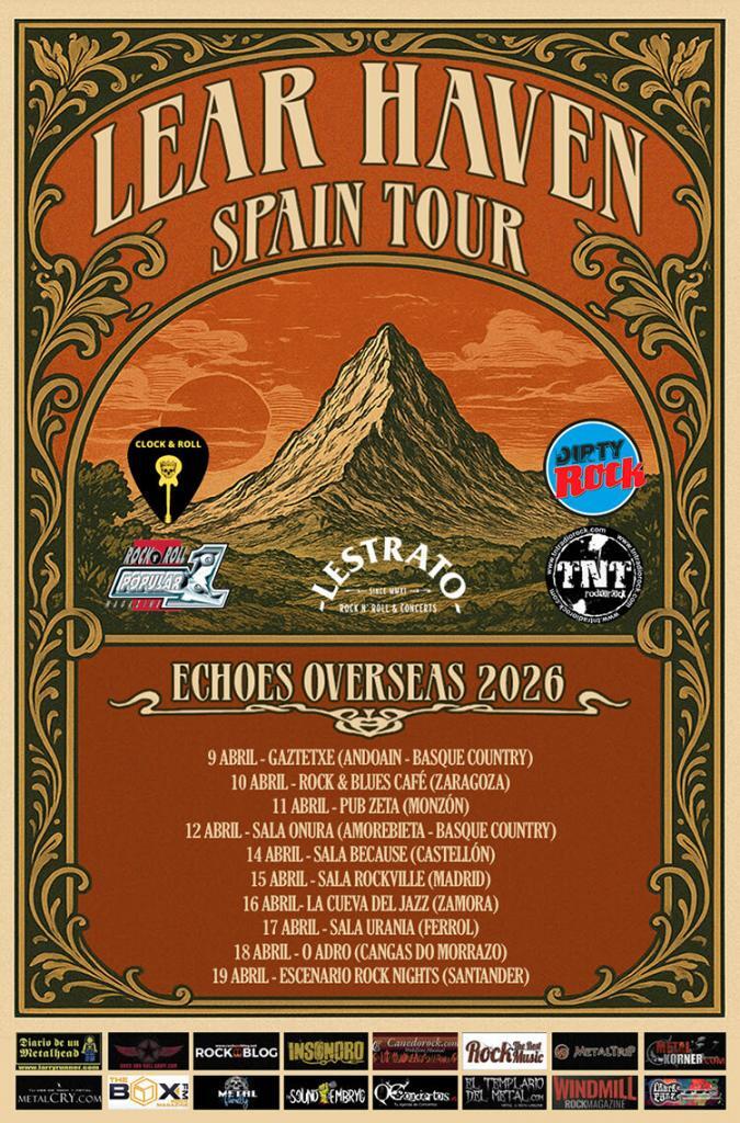 Lear Haven Gira Española Cartel de la gira española de los canadienses Lear Haven