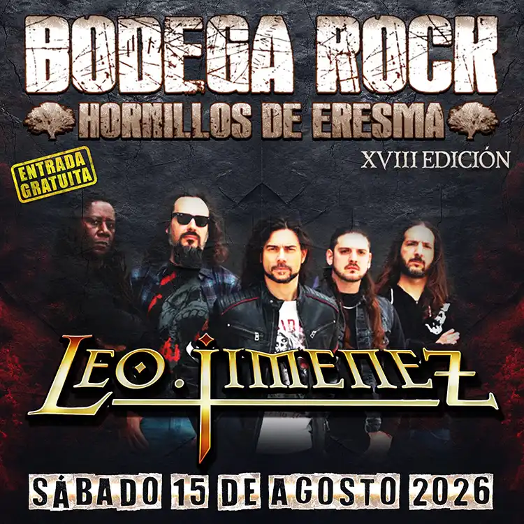 Cartel de Leo Jiménez en la próxima edición del Bodega Rock