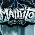 Banner for a metal festival with bold stylized text and blue lightning, advertising Estraperlo Club, Badalona, on 27–28 November 26.